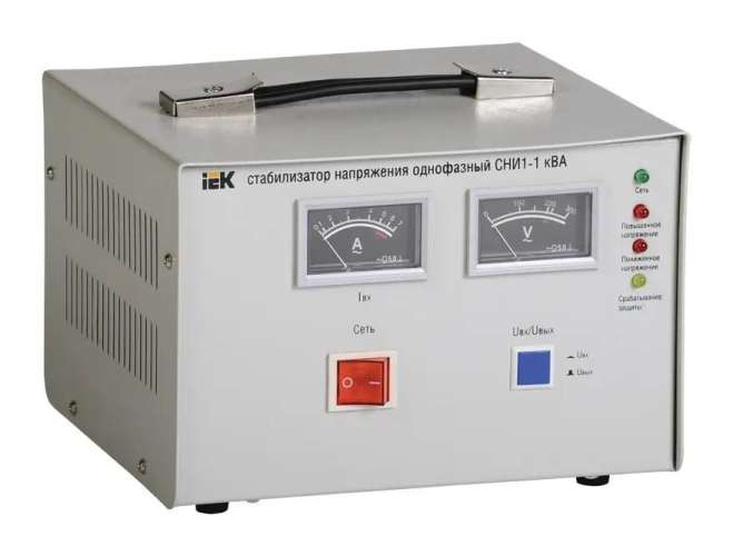 Стабилизатор напряжения IEK СНИ1,  0.8кВт серый [ivs10-1-01000]